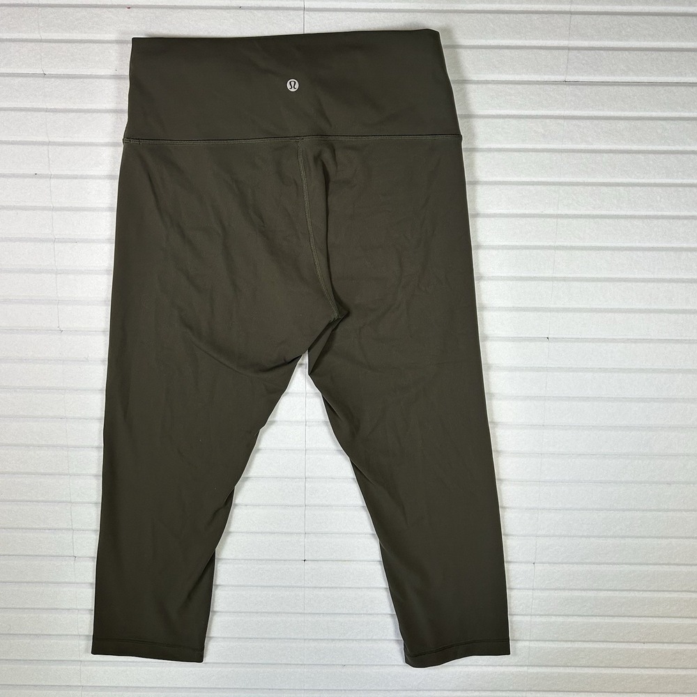 Lululemon Women's 12 Wunder Under Luxtreme High-Rise Crop Leggings- Army Green